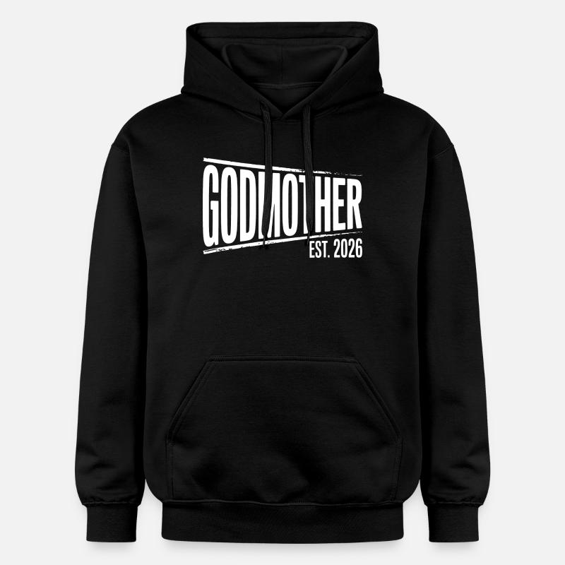 Gottmutter Est.2026 Grafik - Gildan Unisex Softstyle® Midweight Hoodie - Schwarz