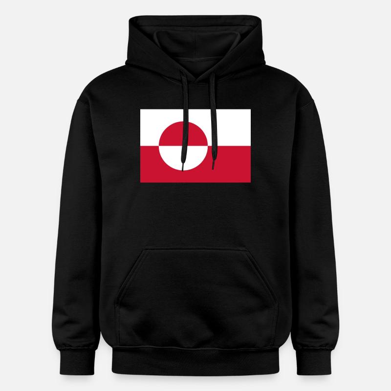 Drapeau du Groenland - Sweat à capuche Softstyle® Gildan Unisexe - noir