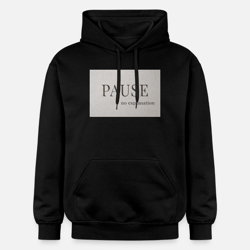 PAUSE – pas d’explication - Sweat à capuche Softstyle® Gildan Unisexe - noir
