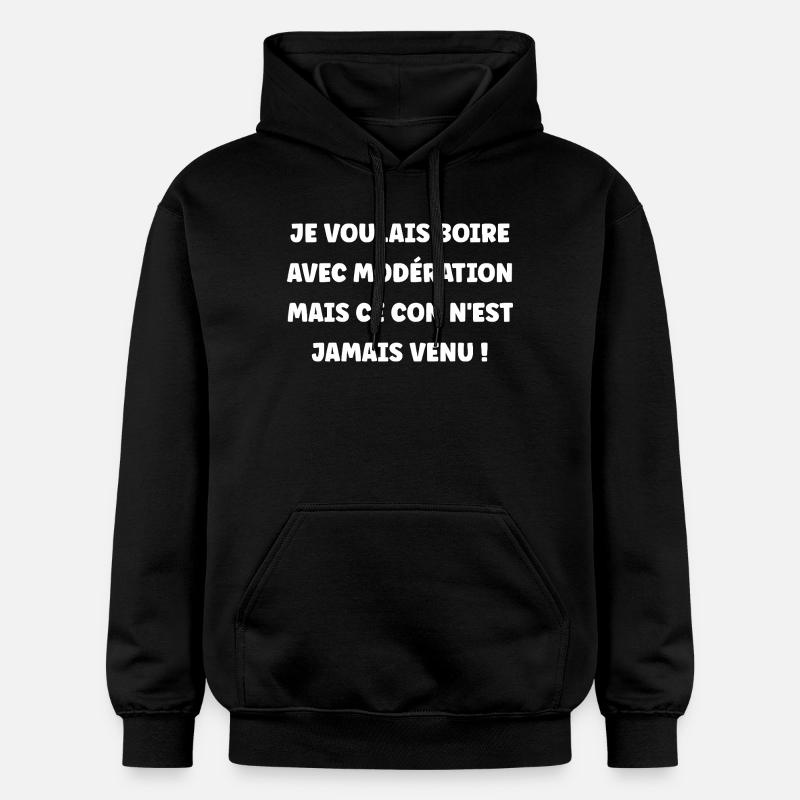 Boire avec Modération  - Sweat à capuche Softstyle® Gildan Unisexe - noir