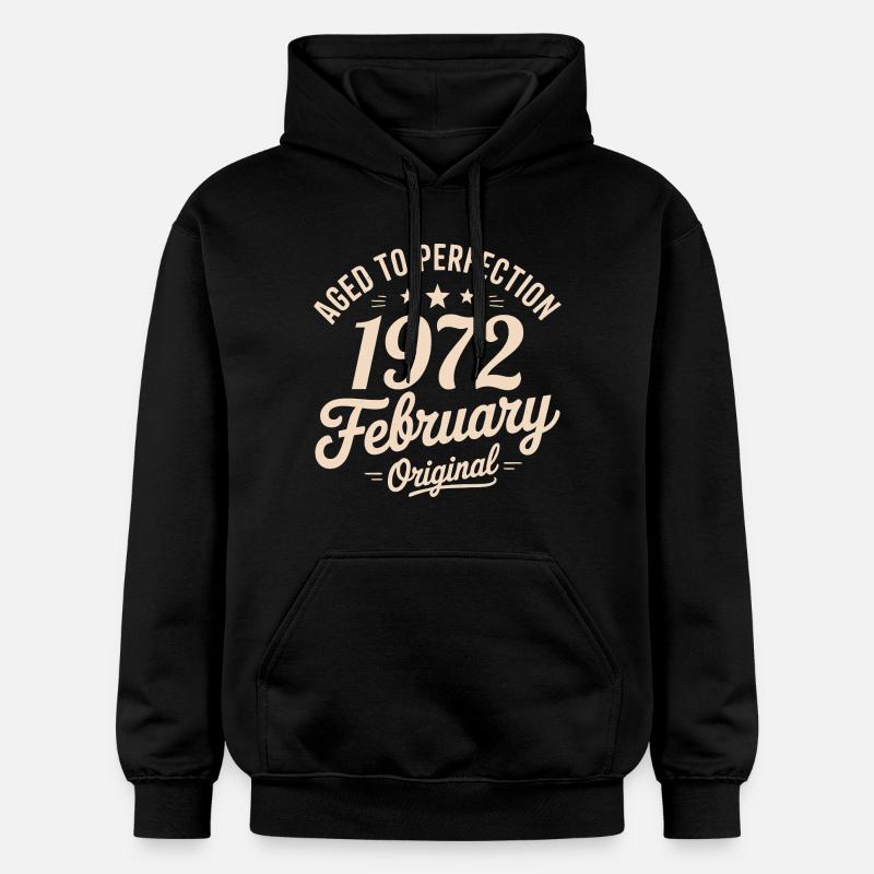 Février 1972 - February 1972 - Sweat à capuche Softstyle® Gildan Unisexe - noir