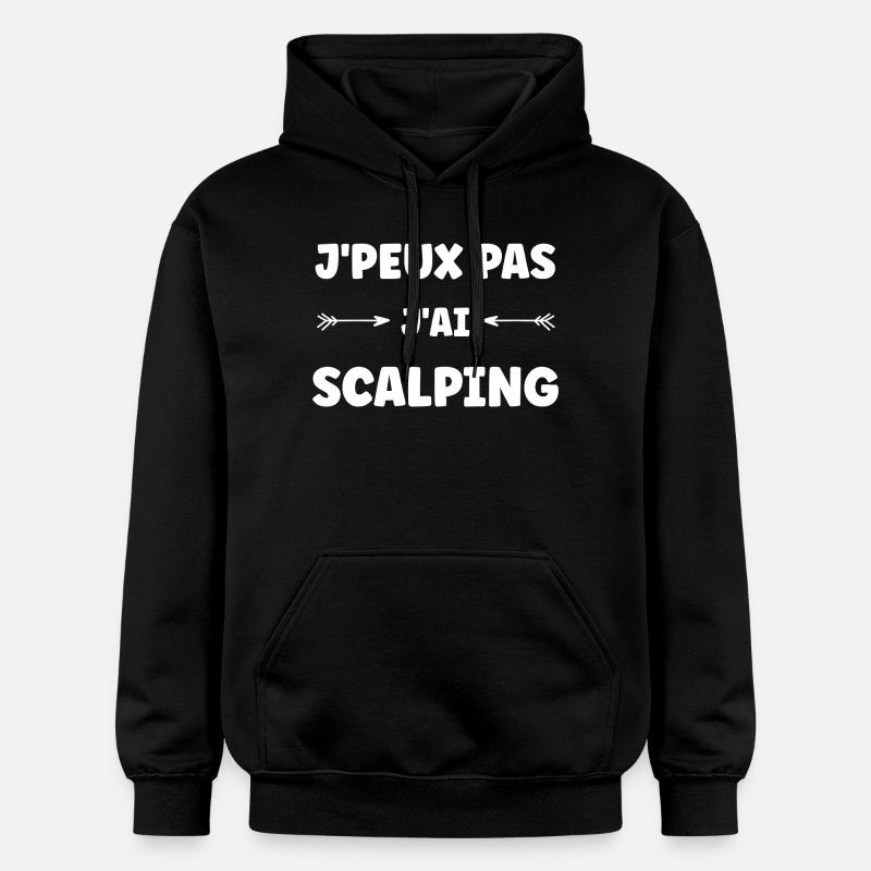 Je peux pas j'ai scalping - Sweat à capuche Softstyle® Gildan Unisexe - noir