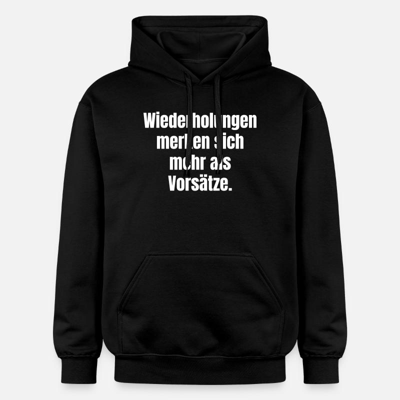 Répétitions au lieu de résolutions - Sweat à capuche Softstyle® Gildan Unisexe - noir