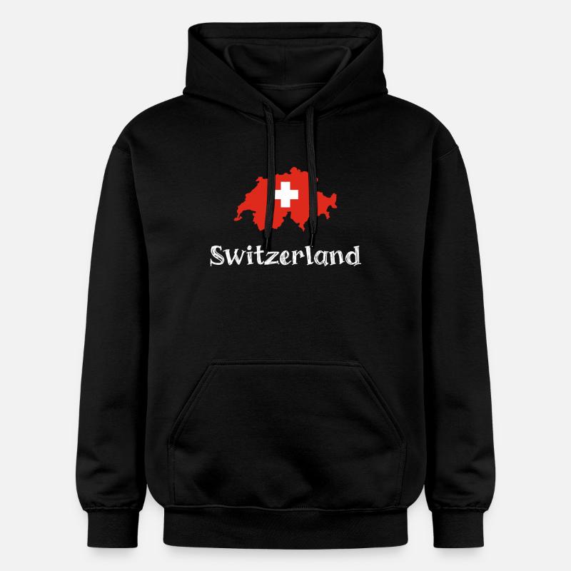 Switzlerland (texte blanc) - Sweat à capuche Softstyle® Gildan Unisexe - noir