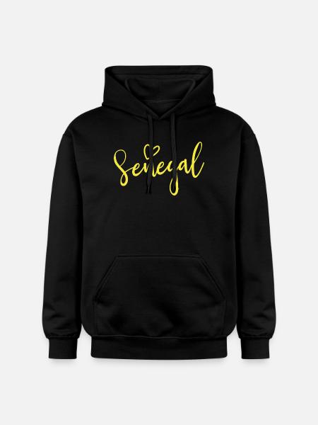 Senegal Heart Women's Love Senegal - Gildan Unisex Softstyle® Midweight Hoodie - black
