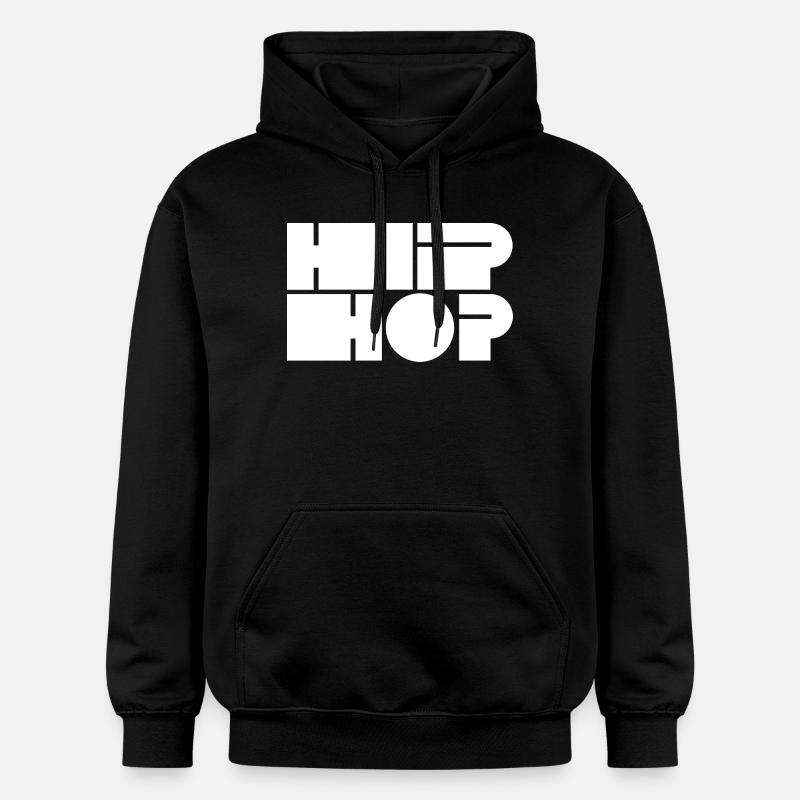 Typographie du bloc hip-hop - Sweat à capuche Softstyle® Gildan Unisexe - noir