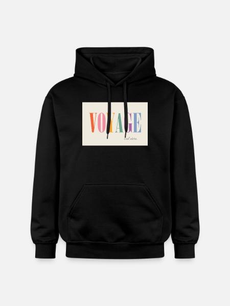 Voyage – c'est vivre - Gildan Unisex Softstyle® Midweight Hoodie - black