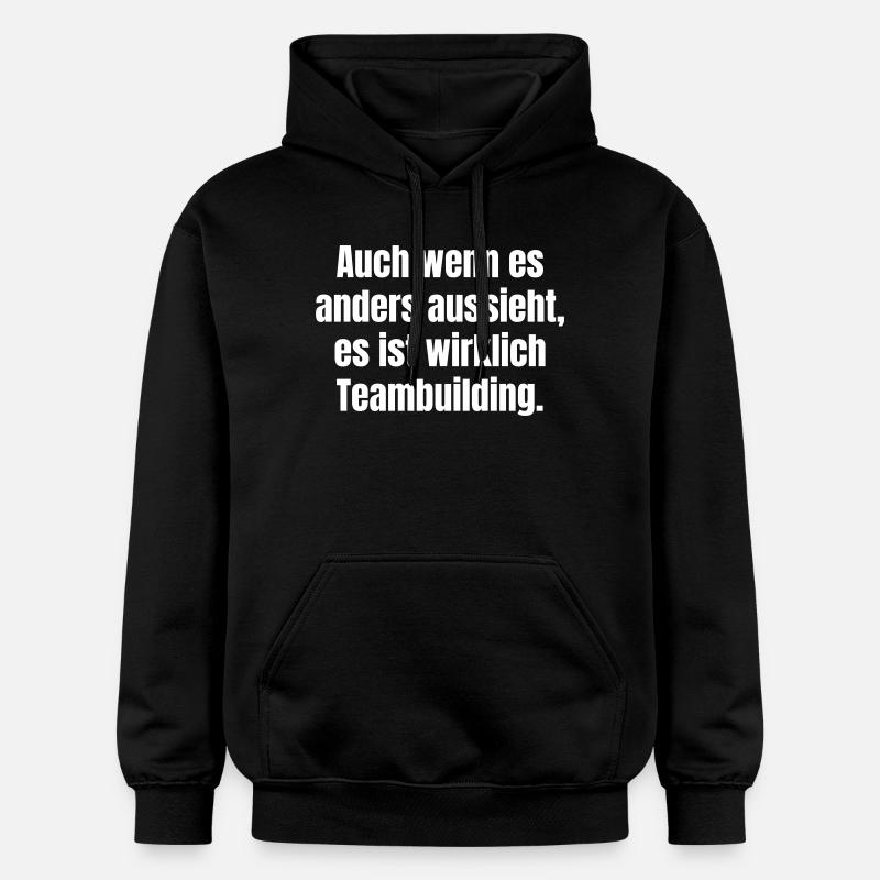 Trotz Schein: Teambuilding Spruch - Gildan Unisex Softstyle® Midweight Hoodie - Schwarz