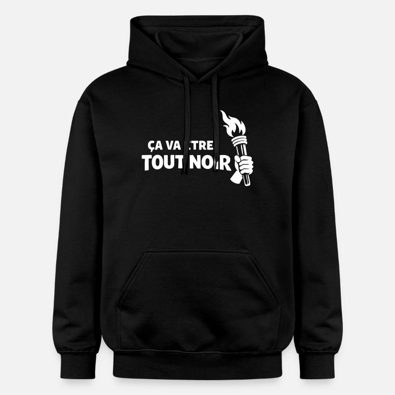 Es wird ganz schwarz sein - Gildan Unisex Softstyle® Midweight Hoodie - Schwarz