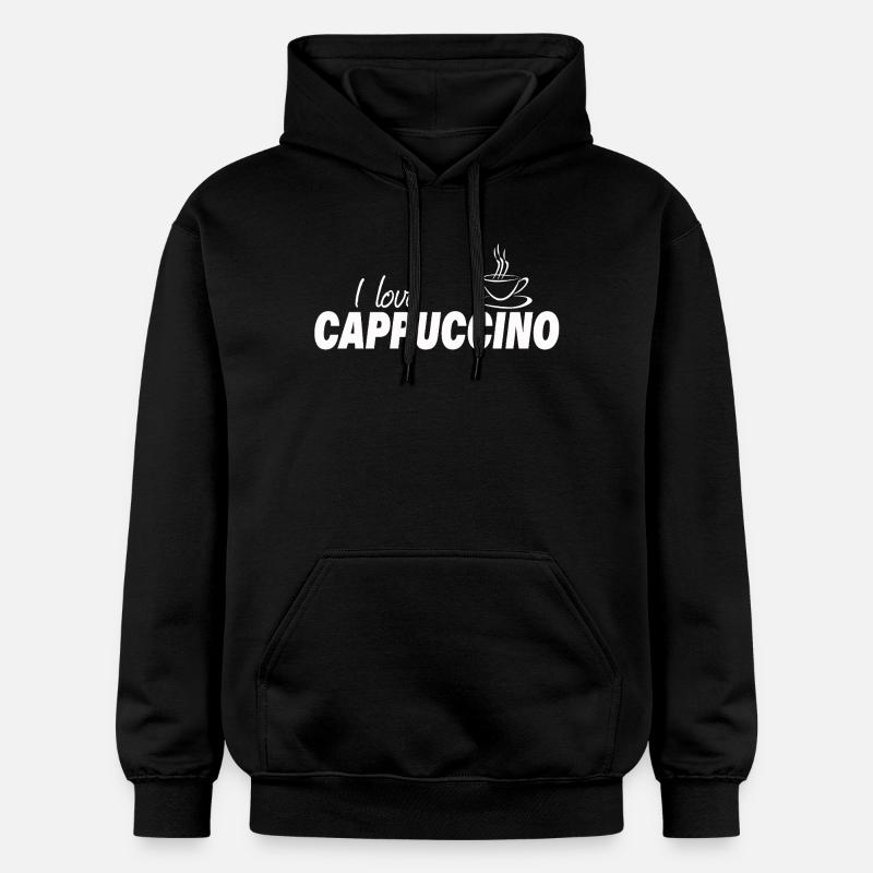 J’ADORE LE CAPPUCCINO - Sweat à capuche Softstyle® Gildan Unisexe - noir