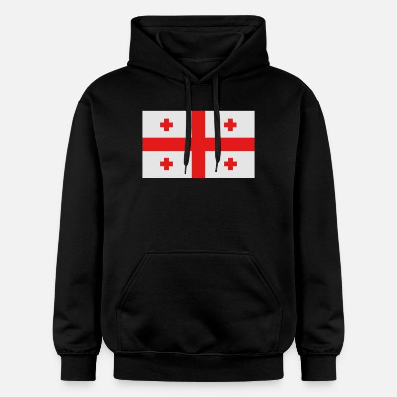 Drapeau géorgien - Sweat à capuche Softstyle® Gildan Unisexe - noir