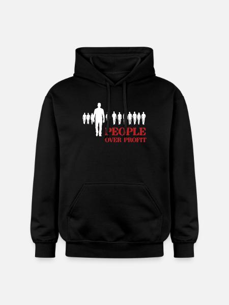Menschen vor Profit - Gildan Unisex Softstyle® Midweight Hoodie - Schwarz