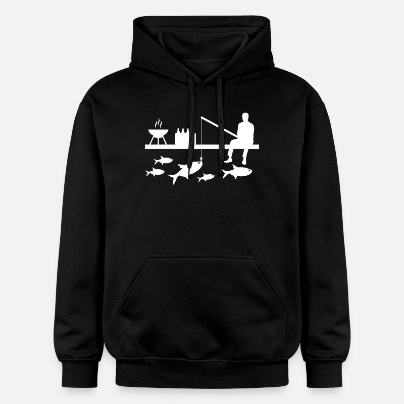 Pêche - Sweat à capuche Softstyle® Gildan Unisexe - noir