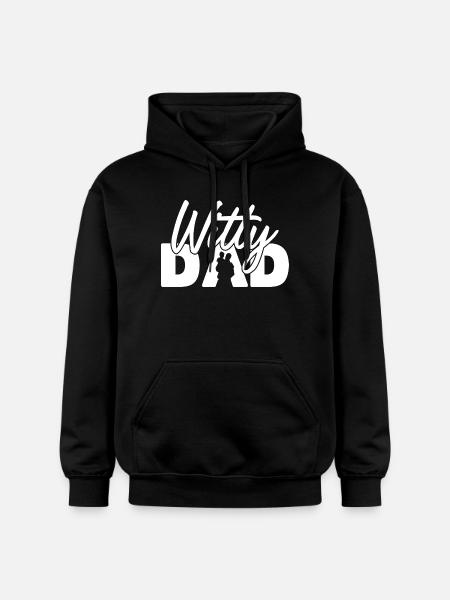 Geestige vader vader en kind Grappige woordspeling papa - Gildan uniseks Softstyle® Midweight hoodie - zwart