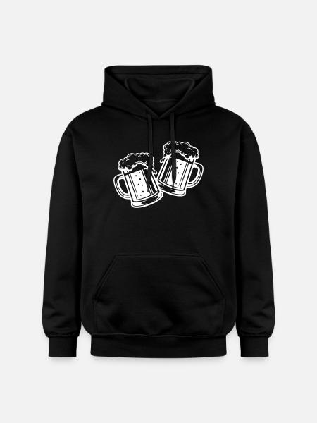 Bierglas Bier Anstossen - Gildan Unisex Softstyle® Midweight Hoodie - Schwarz