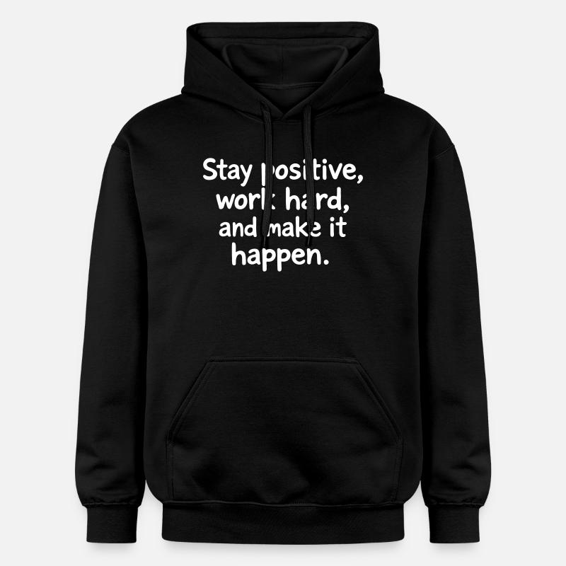 Restez positif - Sweat à capuche Softstyle® Gildan Unisexe - noir