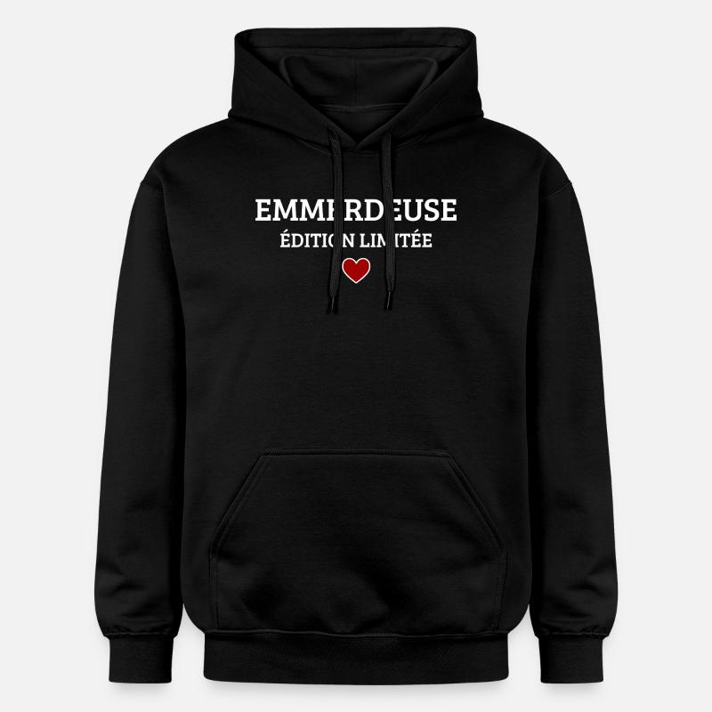 Emmerdeuse Édition Limitée Humour Drôle - Sweat à capuche Softstyle® Gildan Unisexe - noir