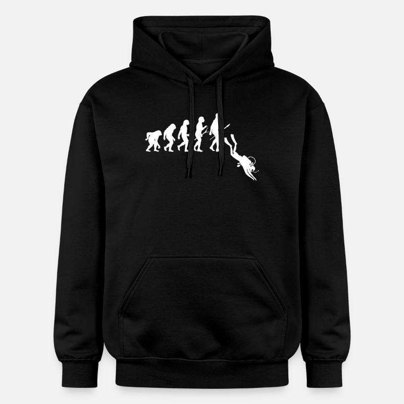 Évolution des plongeurs - Plongée - Sweat à capuche Softstyle® Gildan Unisexe - noir