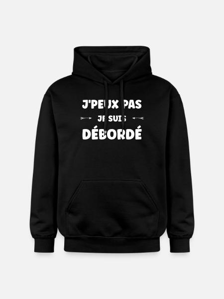 Overwhelmed but funny - Gildan Unisex Softstyle® Midweight Hoodie - black