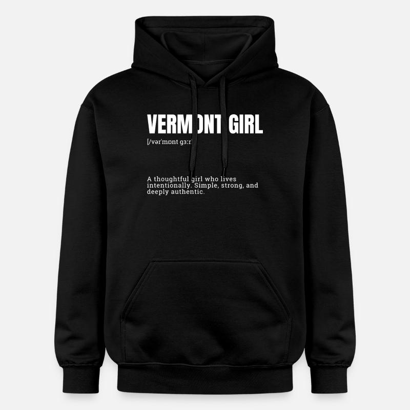 Vermont Girl : Authentique et durable - Sweat à capuche Softstyle® Gildan Unisexe - noir