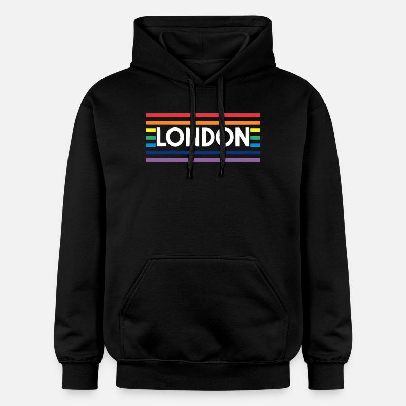 LONDON Arc-en-Ciel Urbain - Sweat à capuche Softstyle® Gildan Unisexe - noir