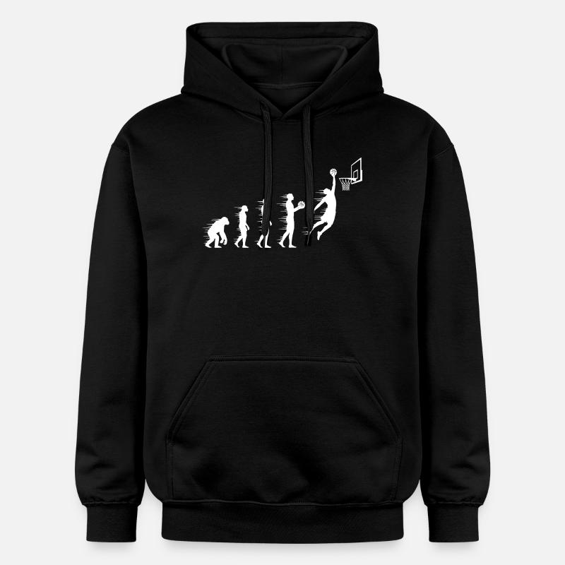 Évolution du saut au basket - Sweat à capuche Softstyle® Gildan Unisexe - noir