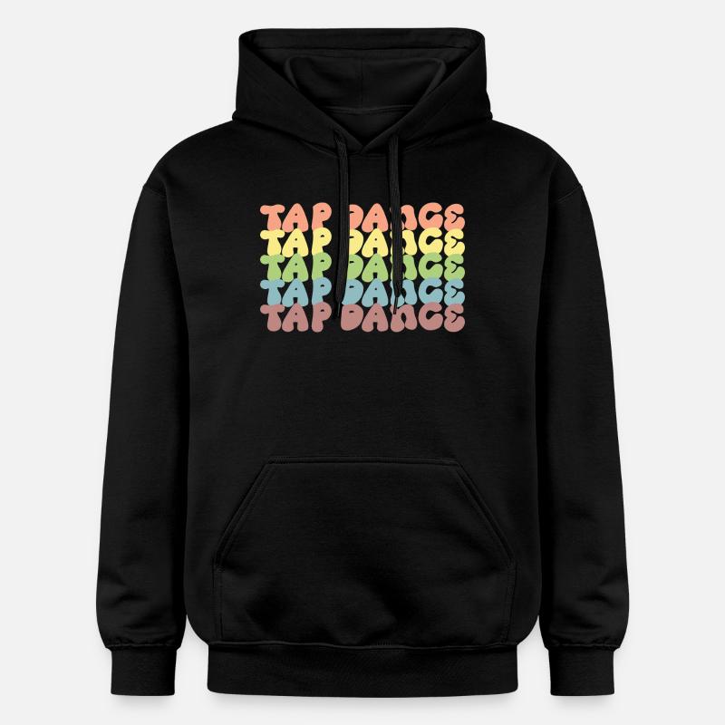 Motif de claquettes arc-en-ciel - Sweat à capuche Softstyle® Gildan Unisexe - noir