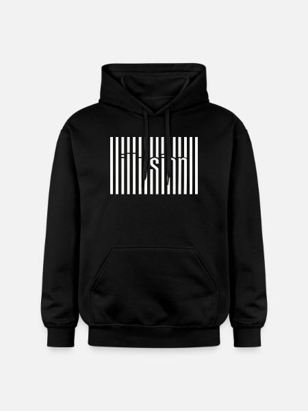 Barcode Illusion - Gildan Unisex Softstyle® Midweight Hoodie - Schwarz