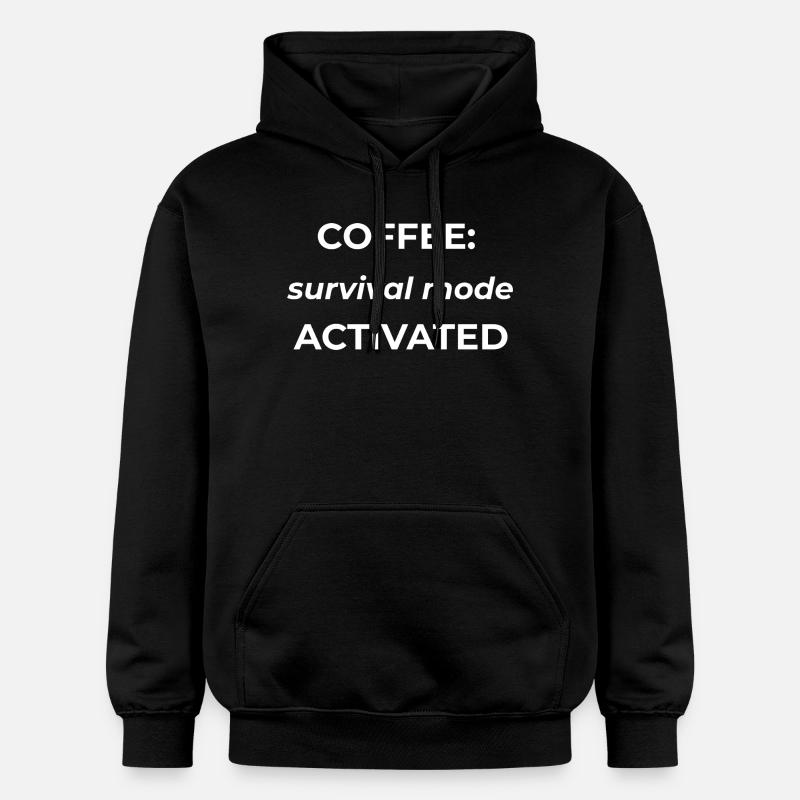 Mode survie au café activé - Sweat à capuche Softstyle® Gildan Unisexe - noir