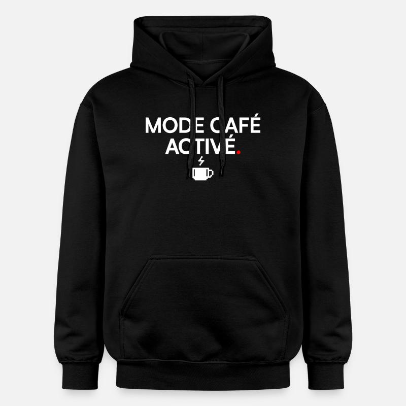 MODE CAFÉ ACTIVÉ | Humour café - Sweat à capuche Softstyle® Gildan Unisexe - noir