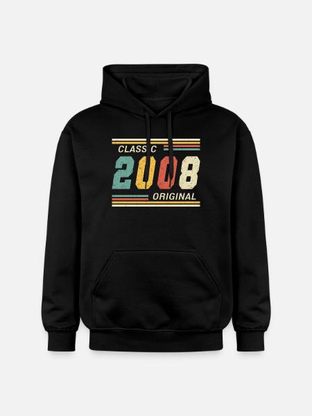 2008 - Classic original 18th Birthday - Gildan Unisex Softstyle® Midweight Hoodie - black