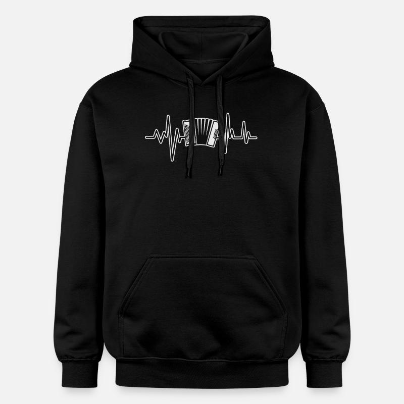 Pressez le battement de cœur - Sweat à capuche Softstyle® Gildan Unisexe - noir