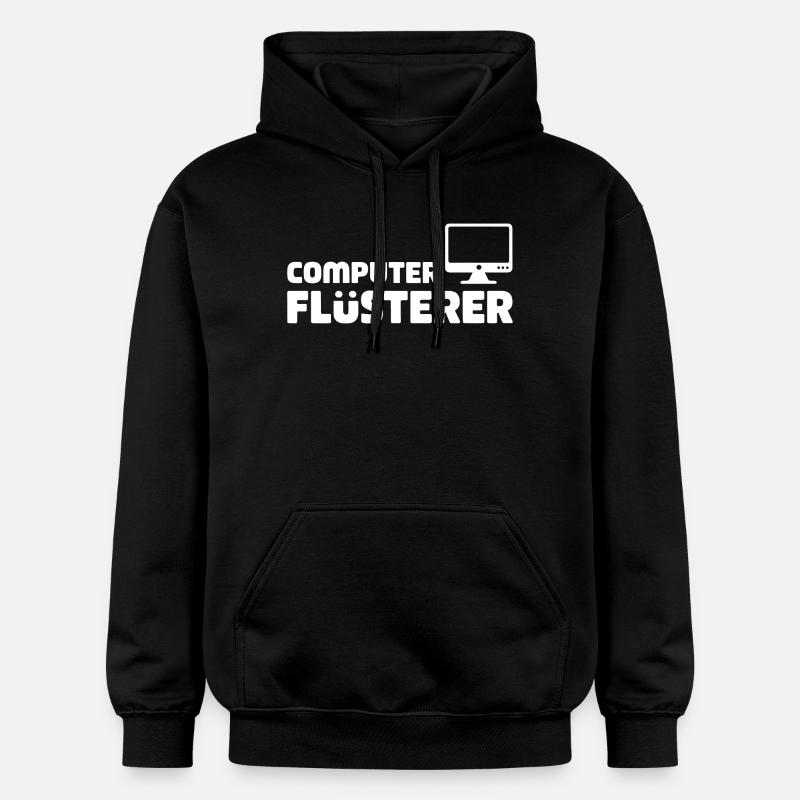 Computer Flüsterer Retro-Tech - Gildan Unisex Softstyle® Midweight Hoodie - Schwarz