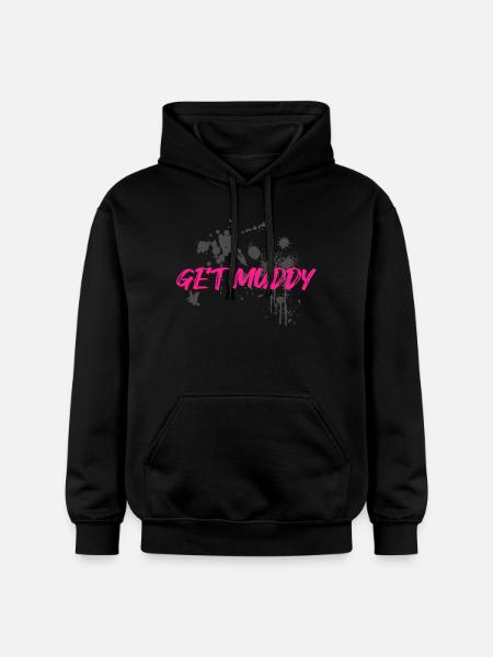 Course boueuse Schlammlauf Mud Run Muddy - Sweat à capuche Softstyle® Gildan Unisexe - noir
