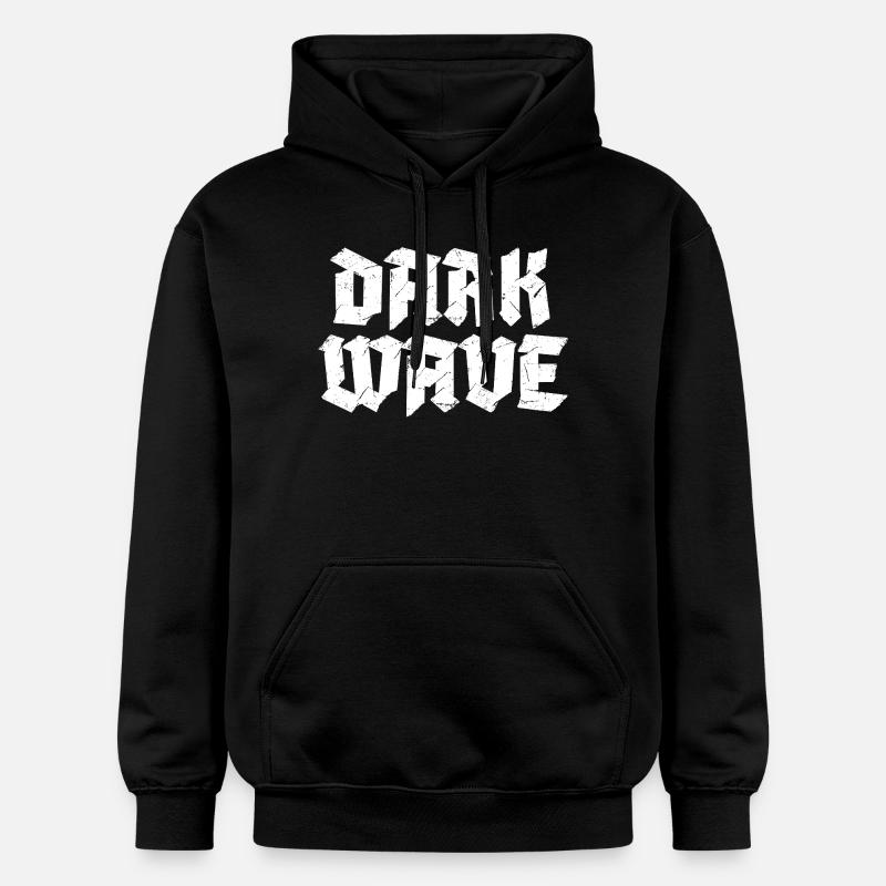 Dark-Wave-Typografie-Logodesign - Gildan Unisex Softstyle® Midweight Hoodie - Schwarz