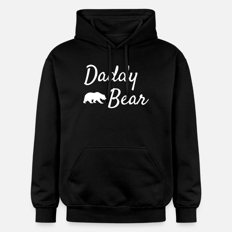 Daddy Bear Script Logo - Gildan Unisex Softstyle® Midweight Hoodie - black