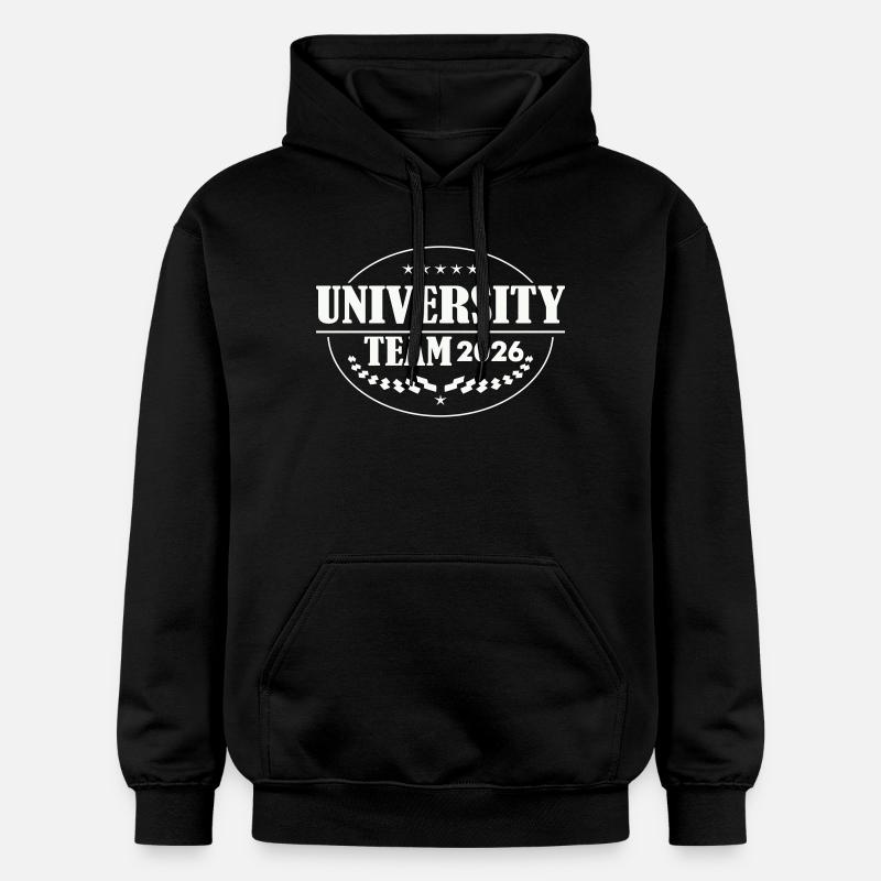 Emblème de l’équipe universitaire 2026 - Sweat à capuche Softstyle® Gildan Unisexe - noir