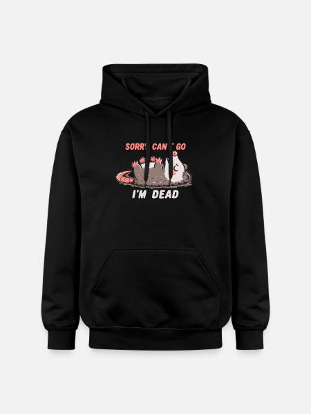 Sorry Can't Go Im Dead - Gildan Unisex Softstyle® Midweight Hoodie - black