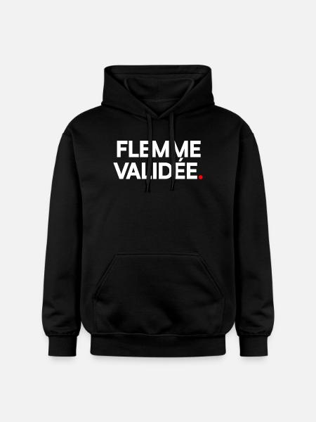 Flemme validée - Sweat à capuche Softstyle® Gildan Unisexe - noir