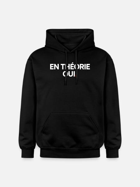 En théorie... - Sweat à capuche Softstyle® Gildan Unisexe - noir