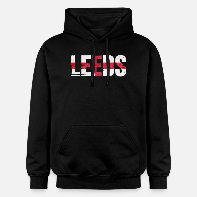 Leeds, Angleterre - Sweat à capuche Softstyle® Gildan Unisexe - noir