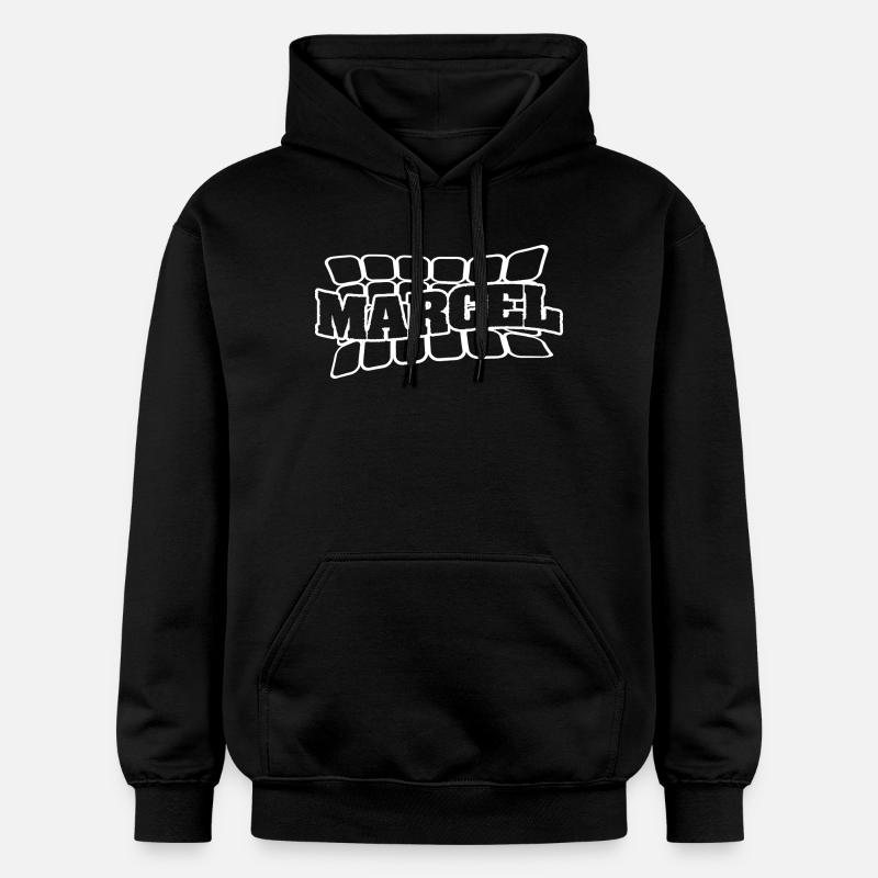 Prénom Marcel - Sweat à capuche Softstyle® Gildan Unisexe - noir