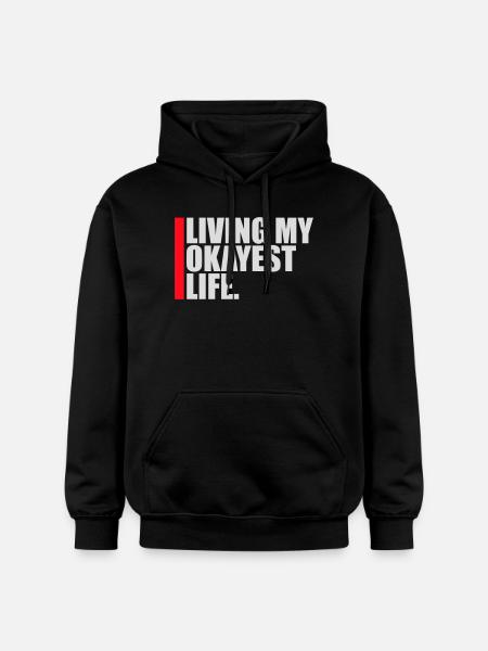 Vivere la mia vita più discreta Diceva divertente - Felpa con cappuccio unisex Softstyle® Gildan con grammatura media - nero