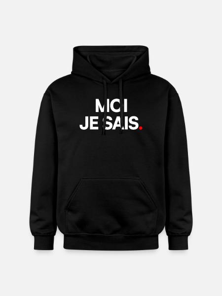 Moi je sais - Sweat à capuche Softstyle® Gildan Unisexe - noir
