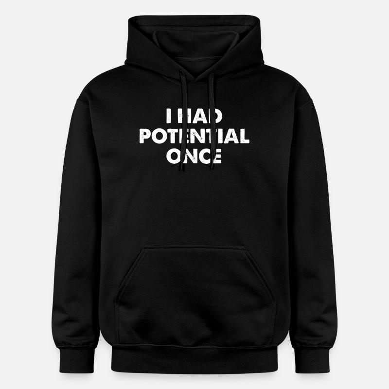 J’avais du potentiel autrefois - Sweat à capuche Softstyle® Gildan Unisexe - noir