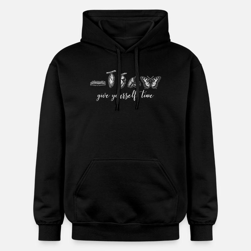 Graphique inspirant de fan papillon - Sweat à capuche Softstyle® Gildan Unisexe - noir