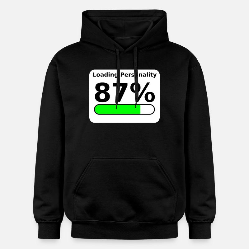 Loading Personality 87% – Nerdy Statement Tee - Gildan Unisex Softstyle® Midweight Hoodie - Schwarz