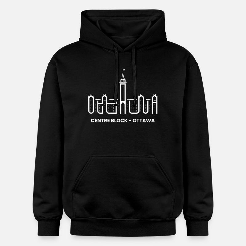 Canada Ottawa Canada Centre Block Canadiens - Sweat à capuche Softstyle® Gildan Unisexe - noir
