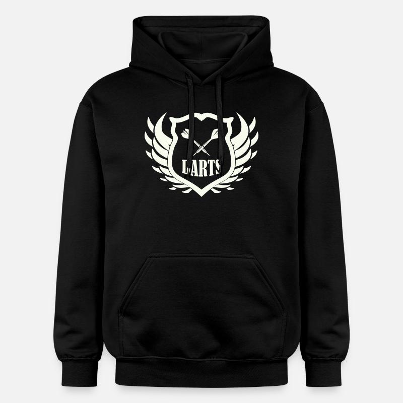 darts_shield - Sweat à capuche Softstyle® Gildan Unisexe - noir