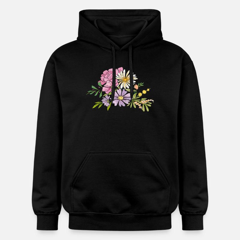 Bouquet de fleurs - Sweat à capuche Softstyle® Gildan Unisexe - noir